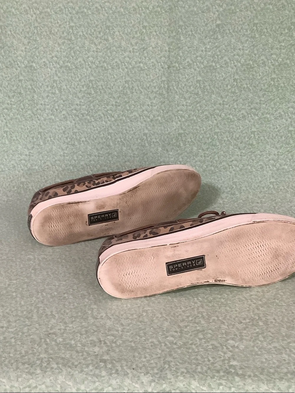 Sperry Women’s Distressed Leopard Print Boat Shoes - Brown/Tan Size 8